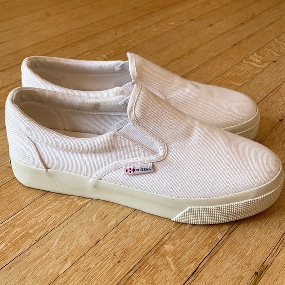 Superga Shoes - Slip-on superga platform shoes!💓